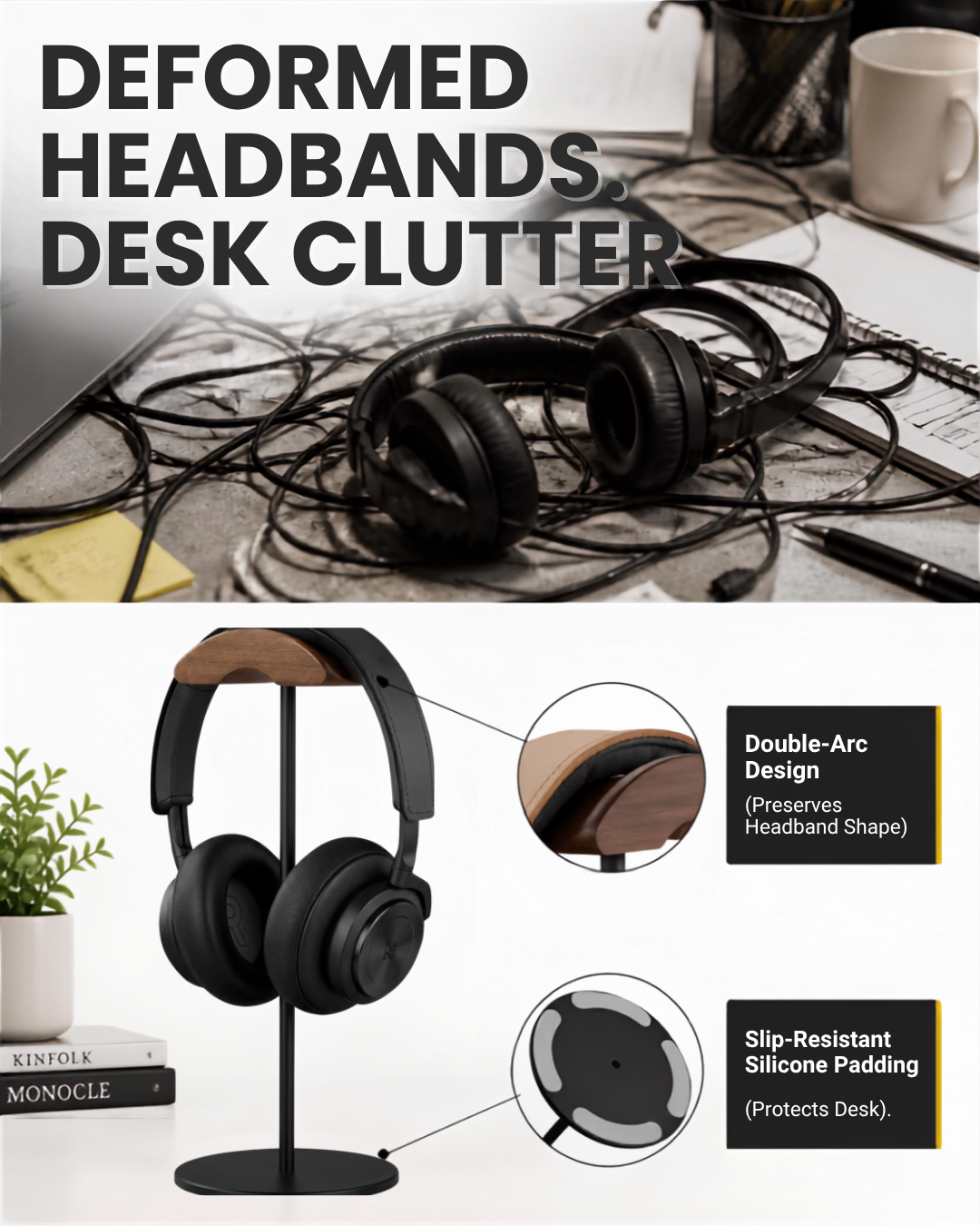 AuraRetro Heritage Headphone Stand
